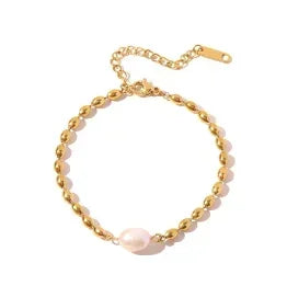 Pulsera de acero con corazón y circonias