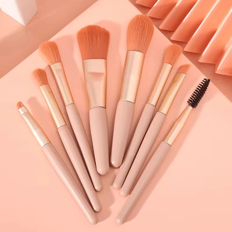 Set de Brochas de Maquillaje Mini Suaves x8