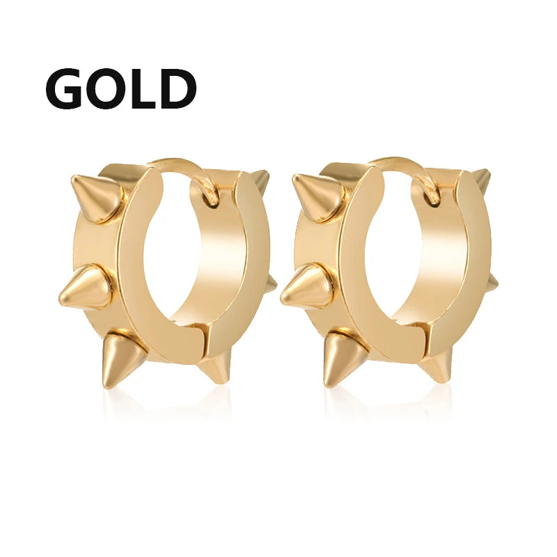 Aros unisex de acero inoxidable estilo Urbano