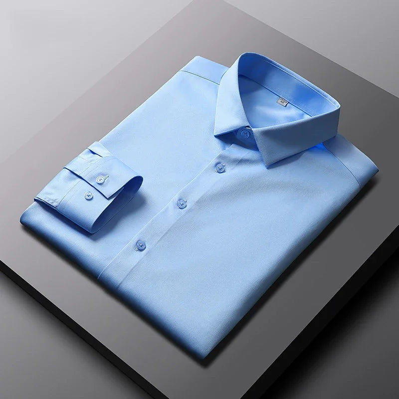 Camisa Verona Lisa de Manga Larga para Hombre