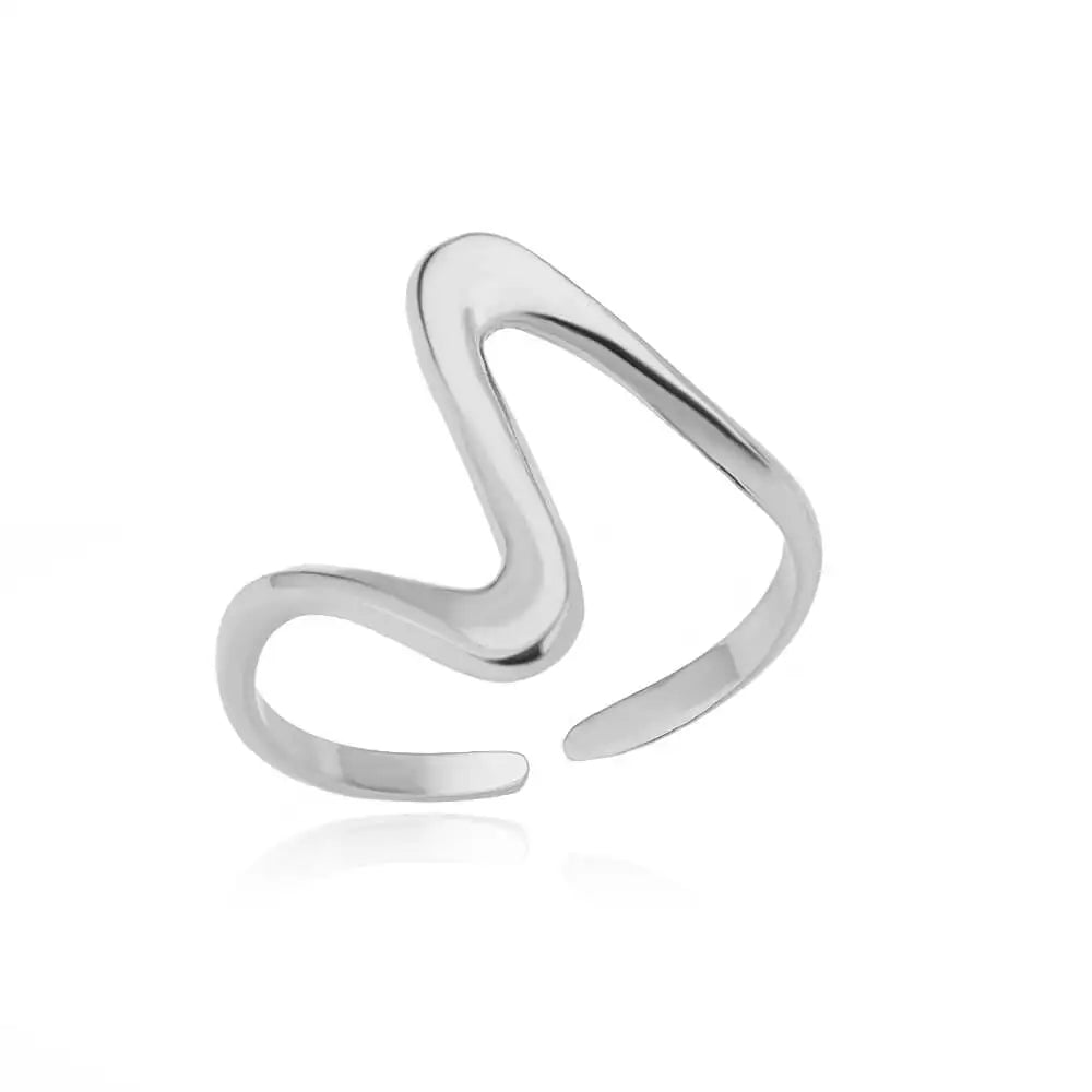 Anillo de acero 316L dorado Clásico
