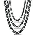 Collar de cadena cubana en acero inoxidable