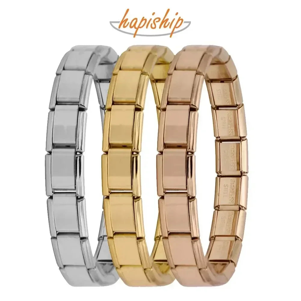 Pulsera elástica de acero estilo italiano