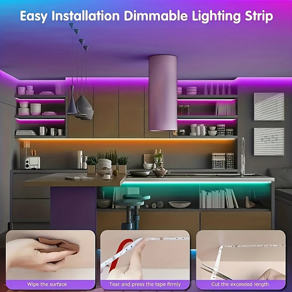 Tira LED RGB USB con control remoto