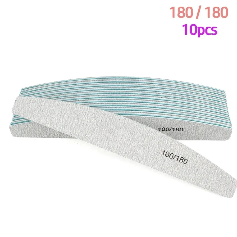 Set de 10 limas para uñas de doble cara