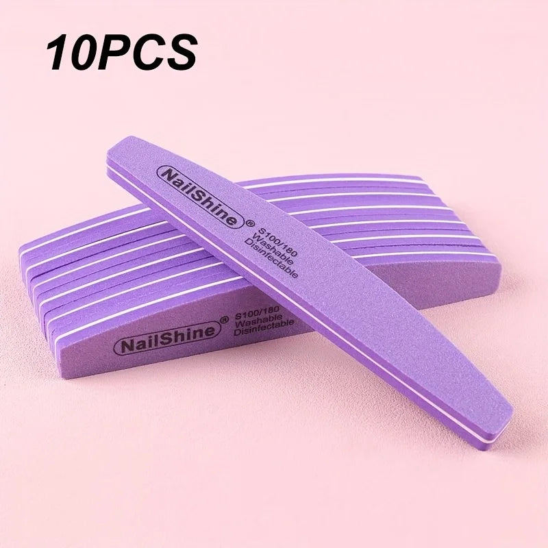 Set de limas pulidoras doble faz para uñas