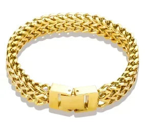 Pulsera de acero con corazón y circonias