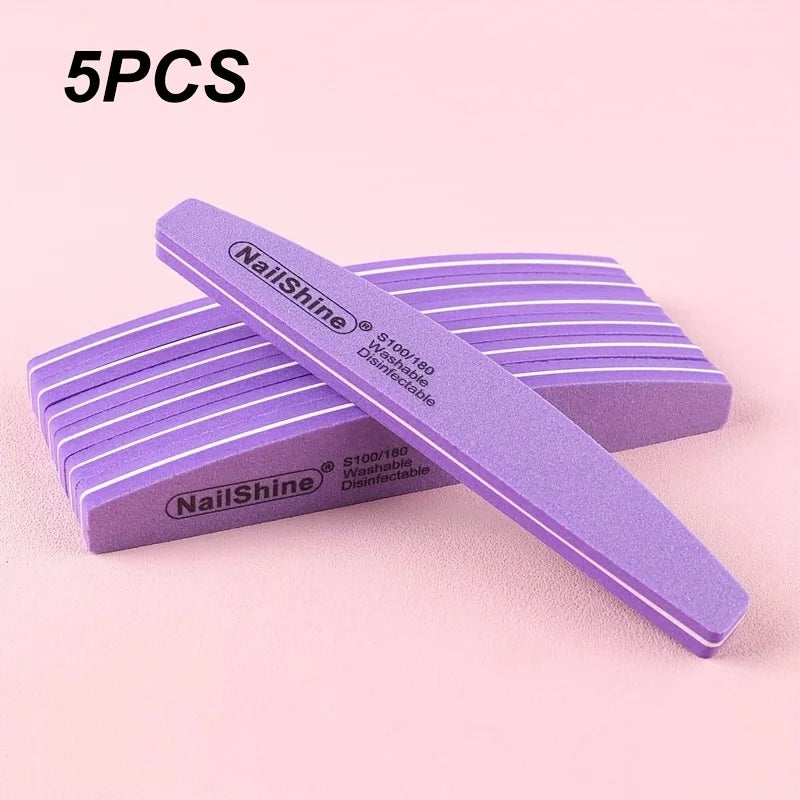 Set de limas pulidoras doble faz para uñas