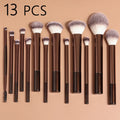 Set de 13 Brochas de Maquillaje con Mango de Aluminio