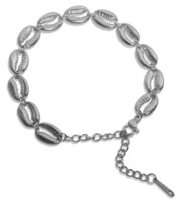 Pulsera de acero con corazón y circonias