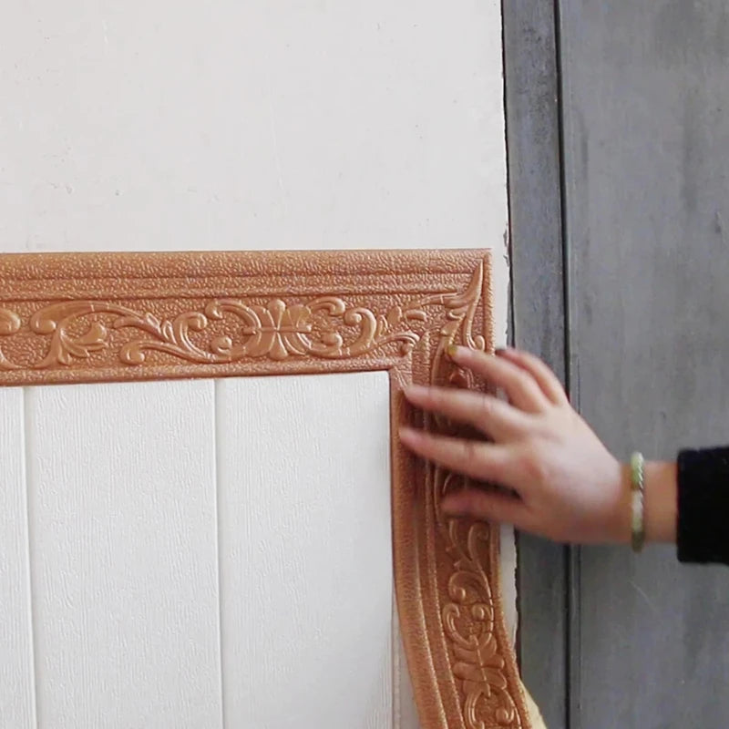 Moldura decorativa autoadhesiva 3D de 10 m