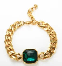 Pulsera de acero con corazón y circonias