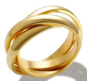 Anillo de acero con circonias Bruma