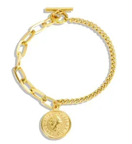 Pulsera de acero con corazón y circonias