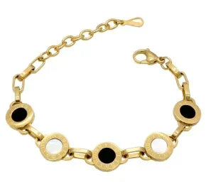 Pulsera de acero con corazón y circonias