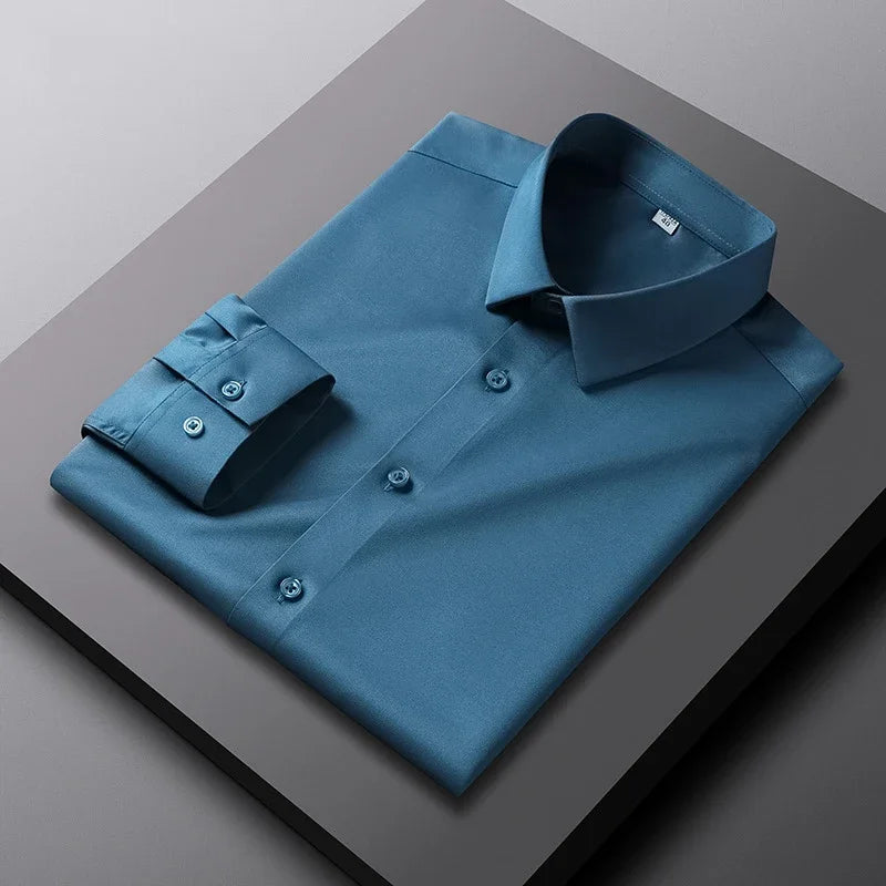 Camisa Verona Lisa de Manga Larga para Hombre