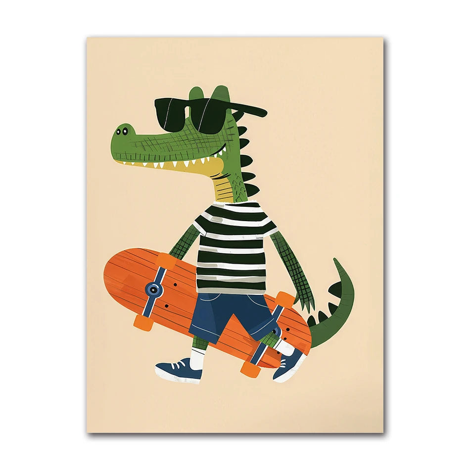 Lámina Canvas Animales para Cuarto Infantil