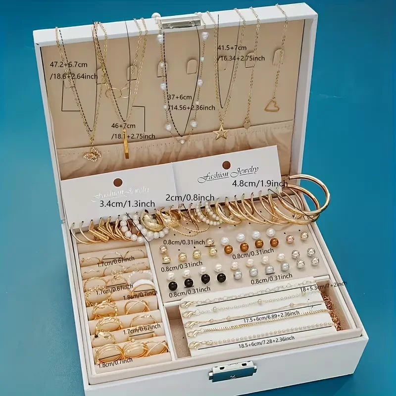 Set de bijouterie Mariposa y Perlas · 86 piezas