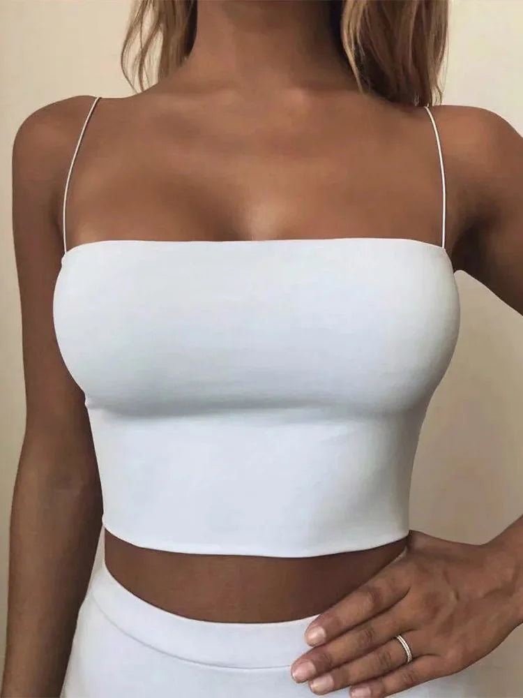Top corto liso Aura
