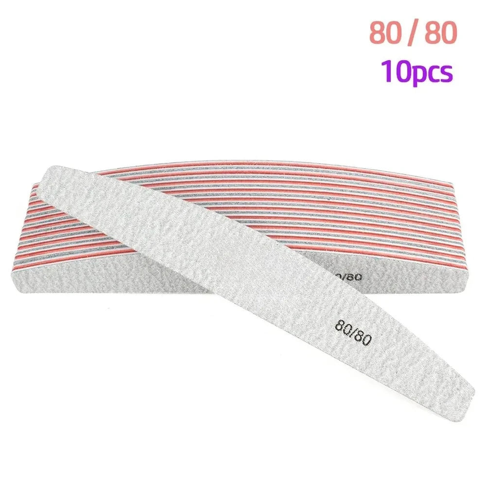 Set de 10 limas para uñas de doble cara