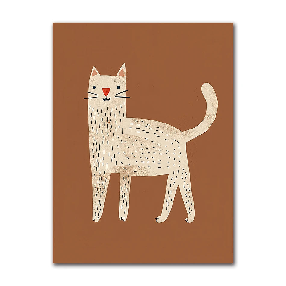 Lámina Canvas Animales para Cuarto Infantil