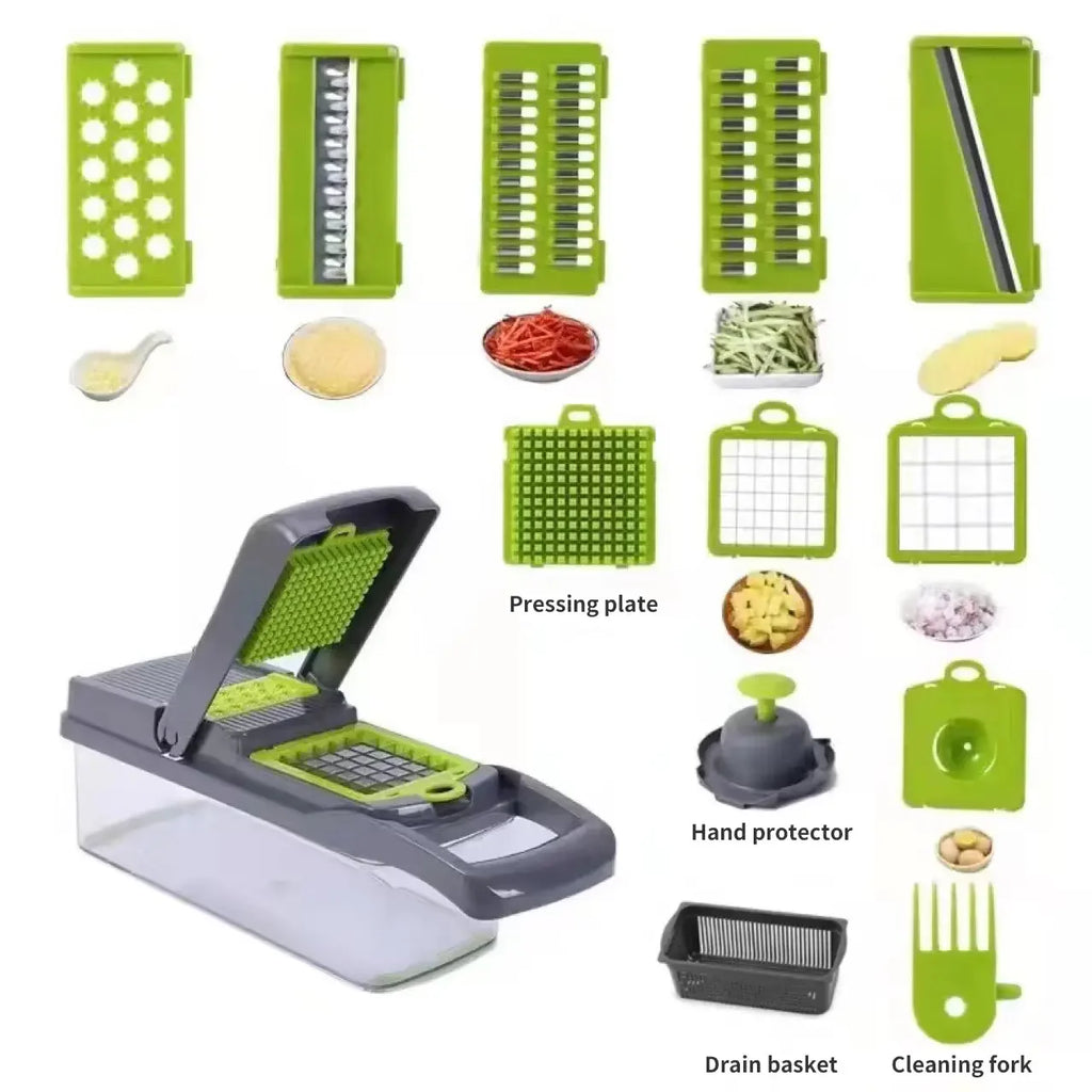 Cortador Multifunción de Verduras y Frutas con Cesto