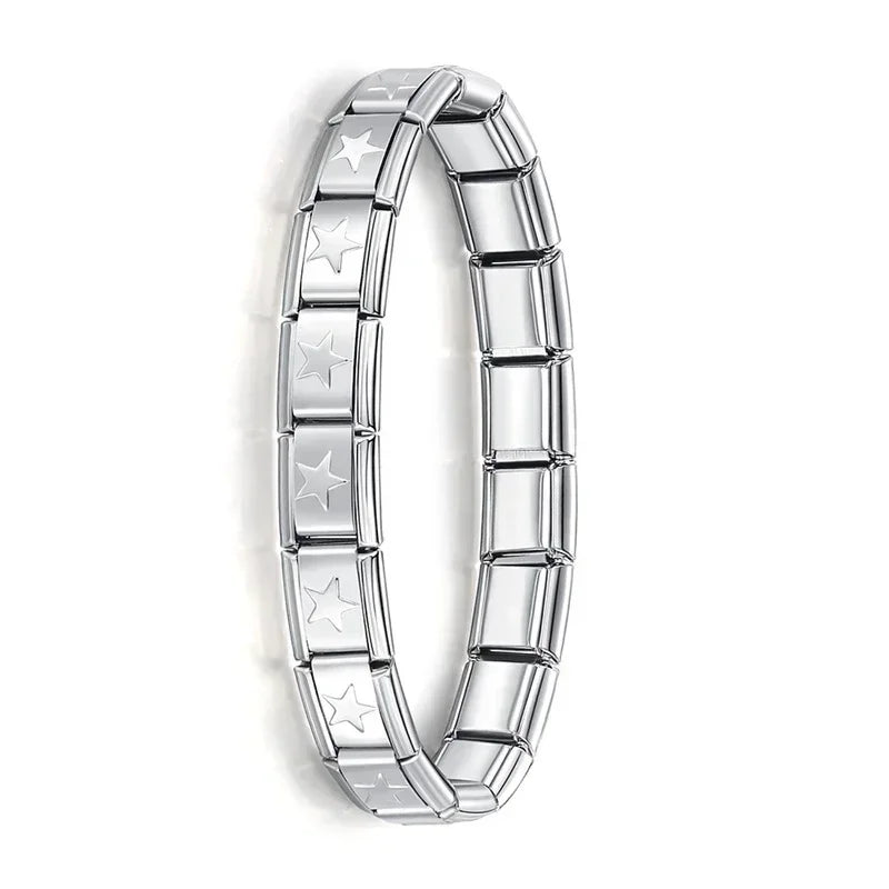 Pulsera elástica de acero estilo italiano