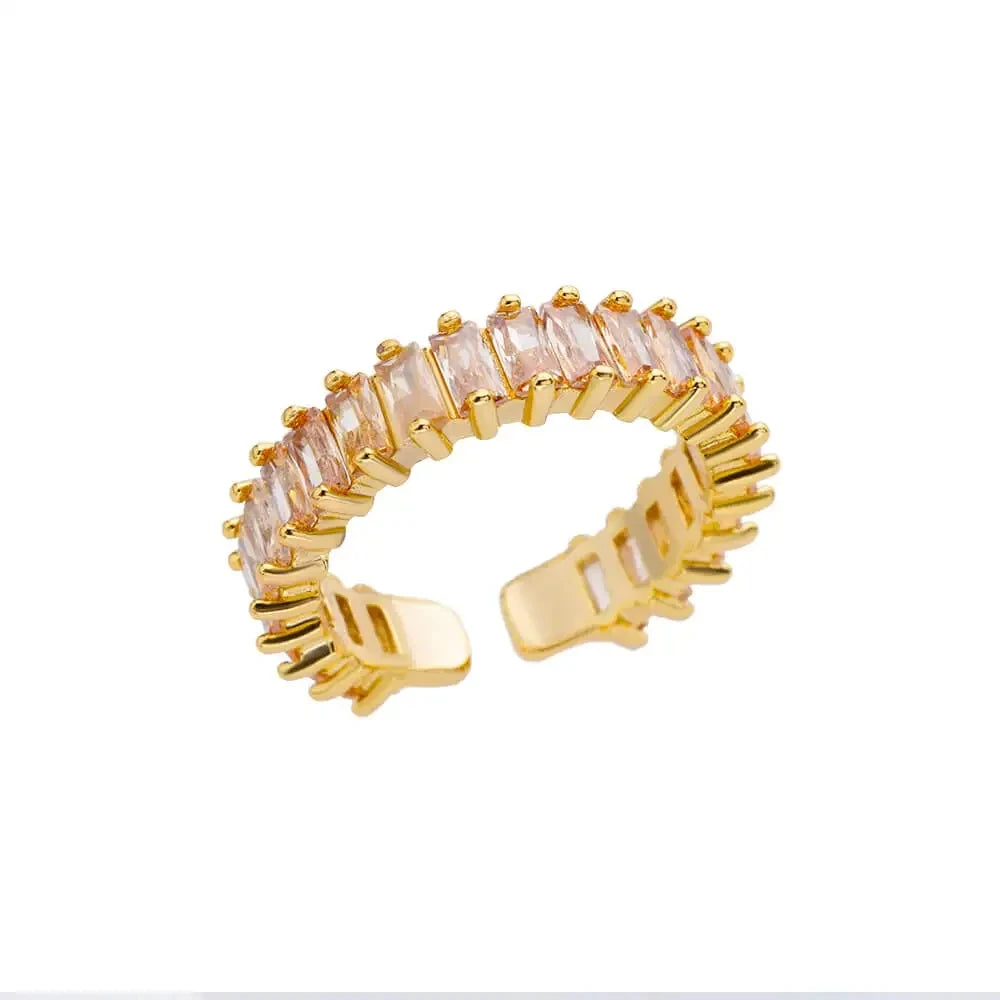 Anillo de acero 316L dorado Clásico