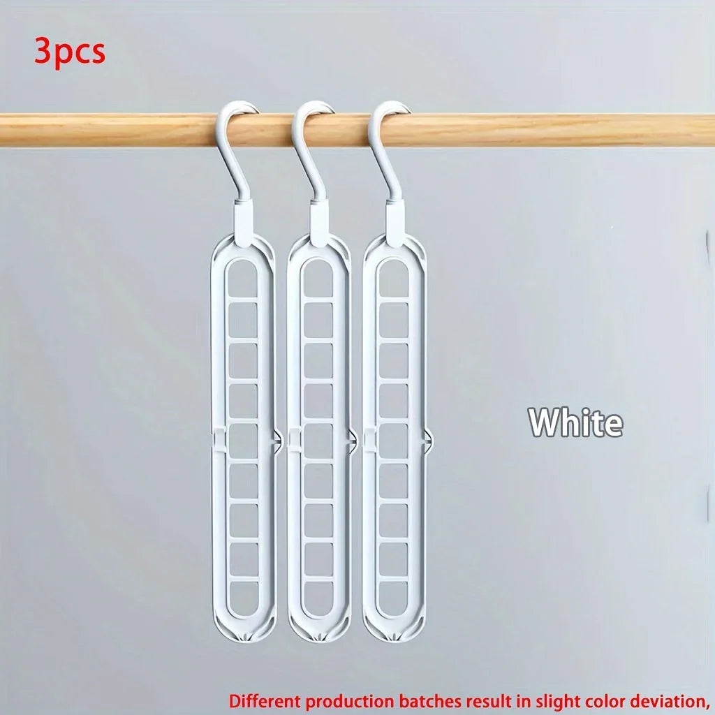 Percha Plegable Multifunción 9 Ganchos x3