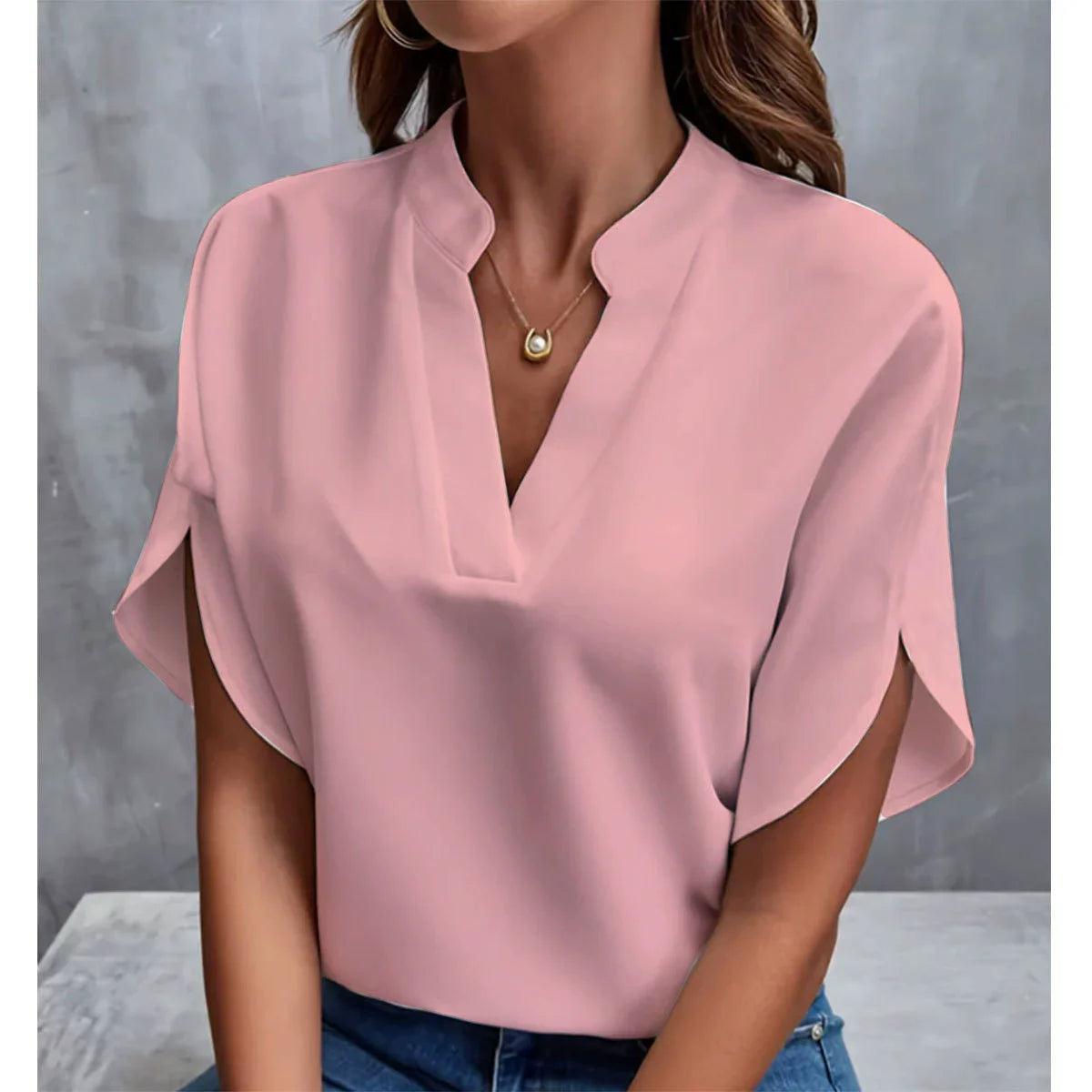 Blusa Siena de Escote en V y Calce Holgado