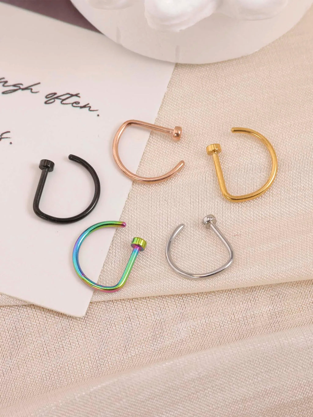 Piercing falso para nariz en acero 316L