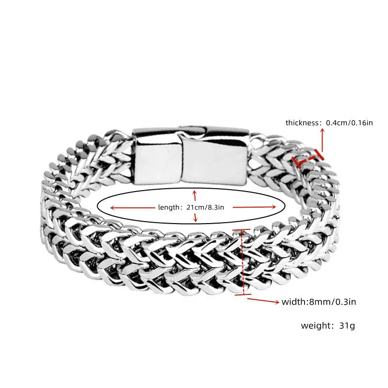 Pulsera Cadena Urbana Doble Hilera