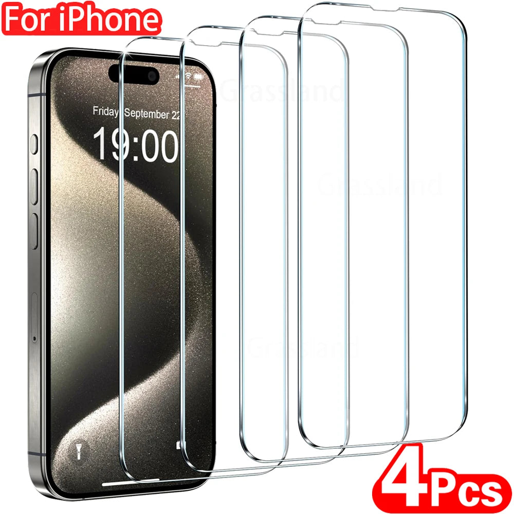 Pack de 4 vidrios templados para iPhone