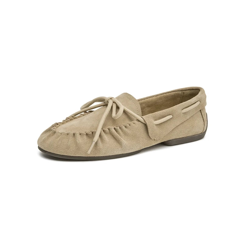 Mocasines Siena de gamuza con pliegues