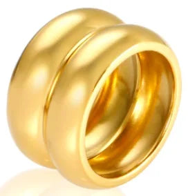 Anillo de acero con circonias Bruma