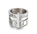 Anillo de acero con circonias Bruma