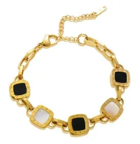 Pulsera de acero con corazón y circonias