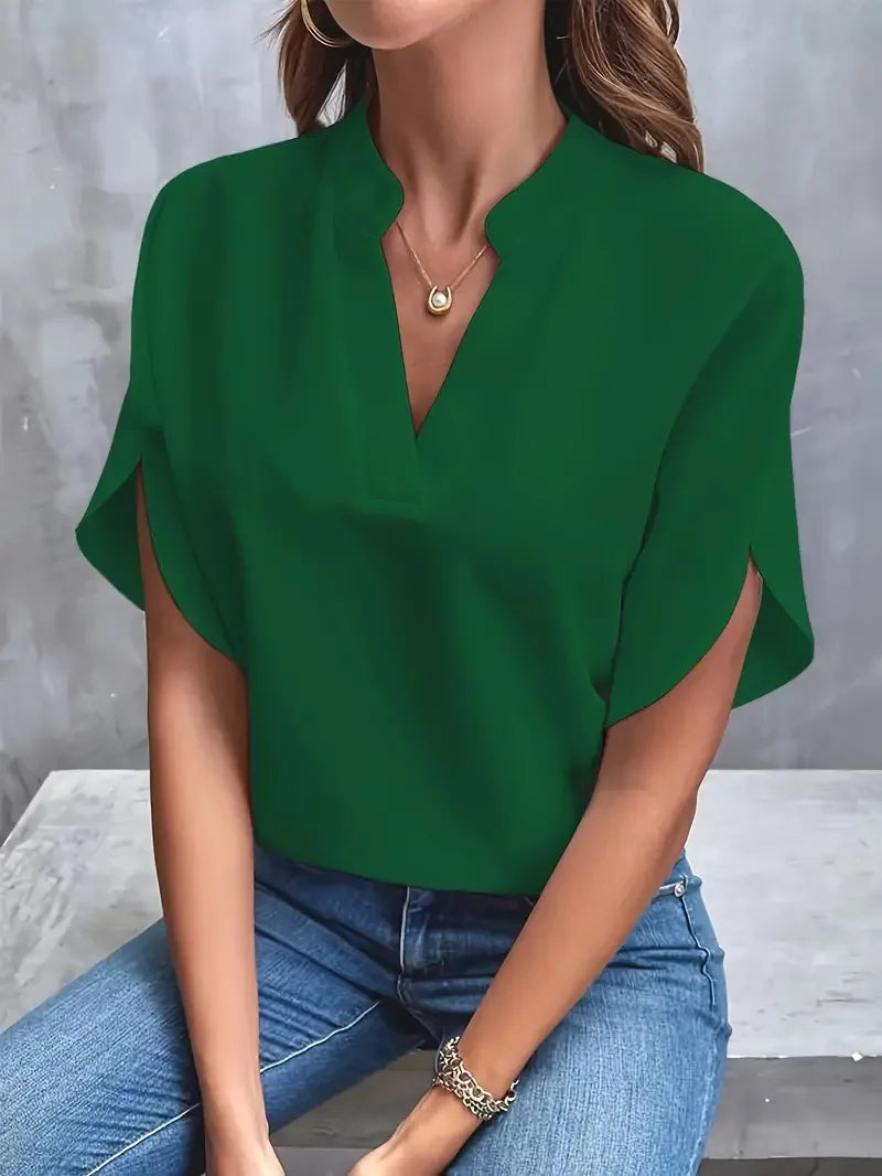 Blusa Siena de Escote en V y Calce Holgado