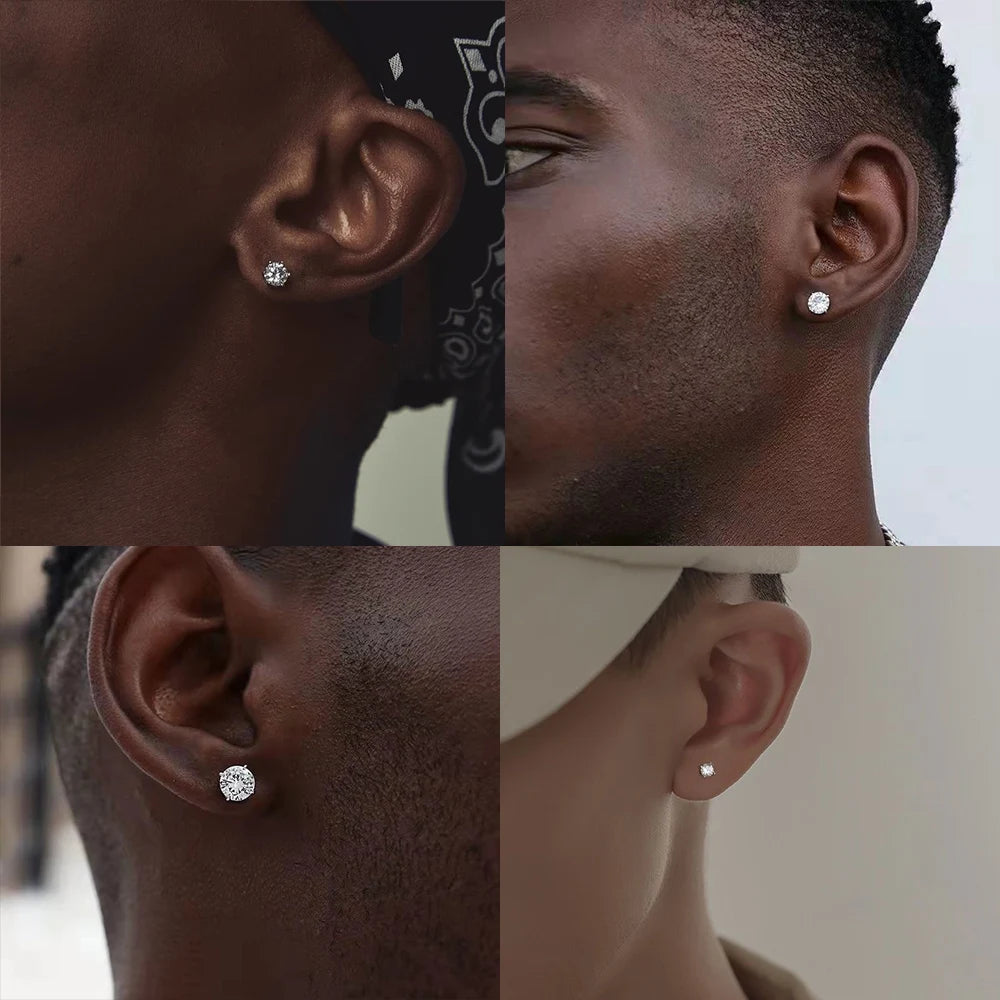 Aros Tragus Cristal Redondo Acero Quirúrgico