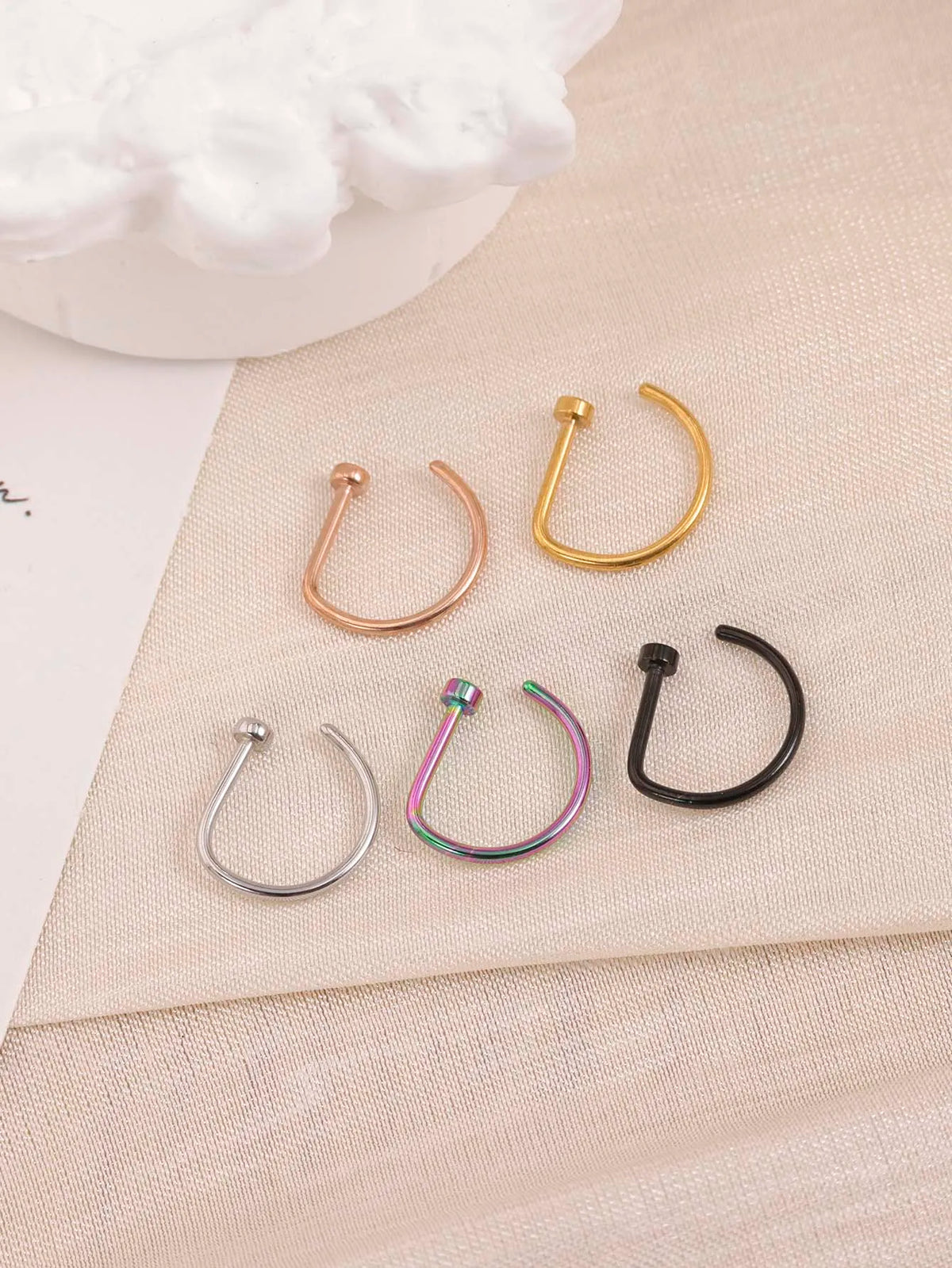 Piercing falso para nariz en acero 316L