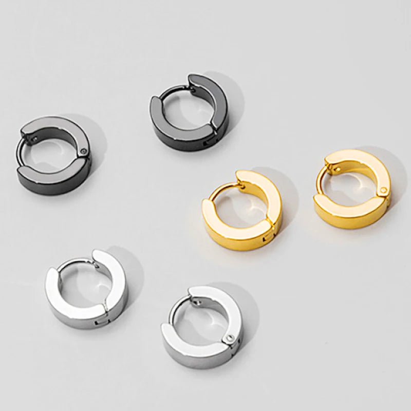 Aros unisex de acero inoxidable estilo Urbano