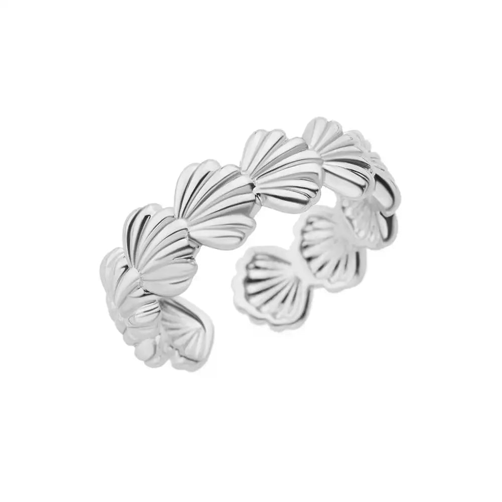 Anillo de acero 316L dorado Clásico
