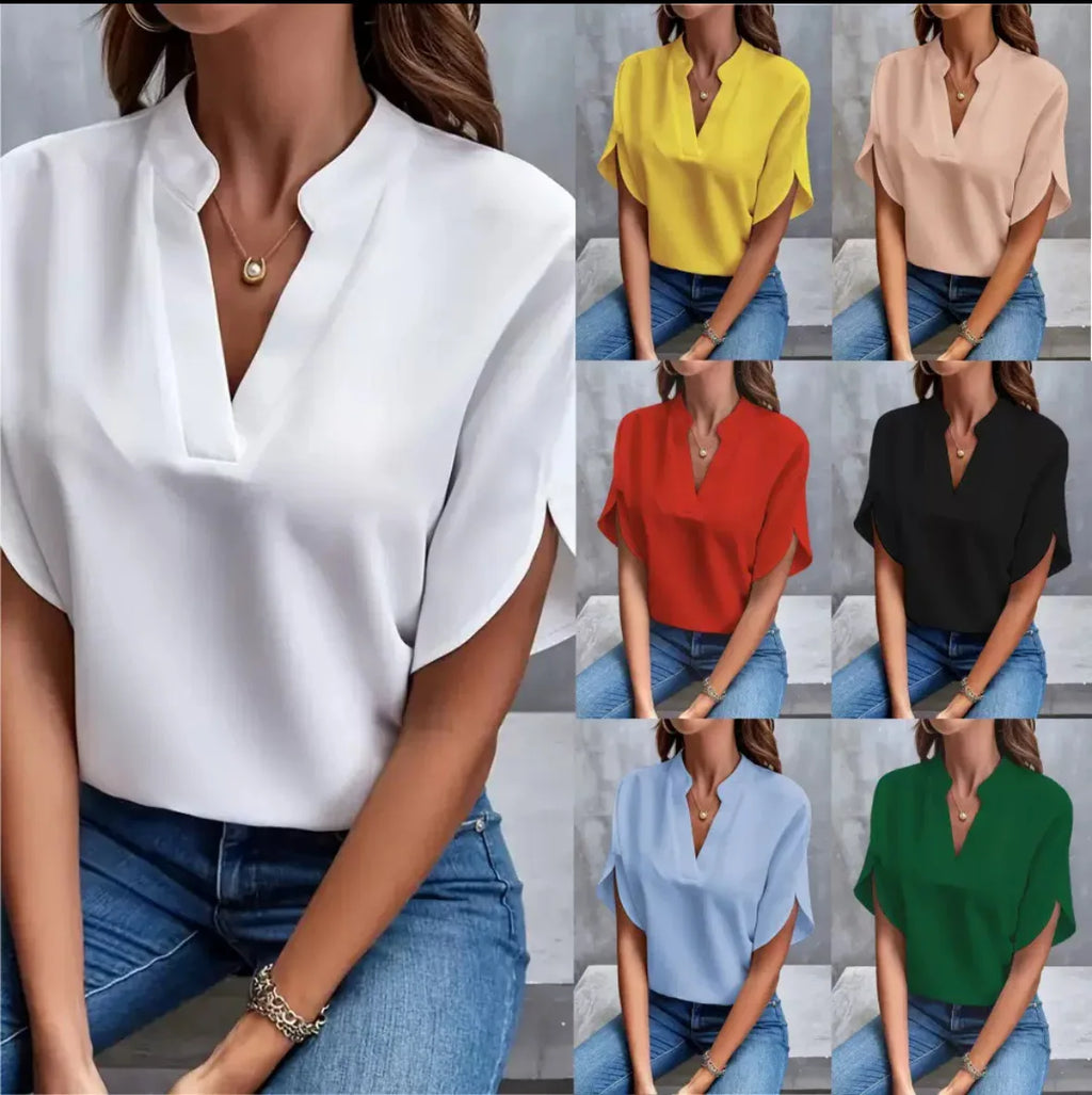 Blusa Siena de Escote en V y Calce Holgado