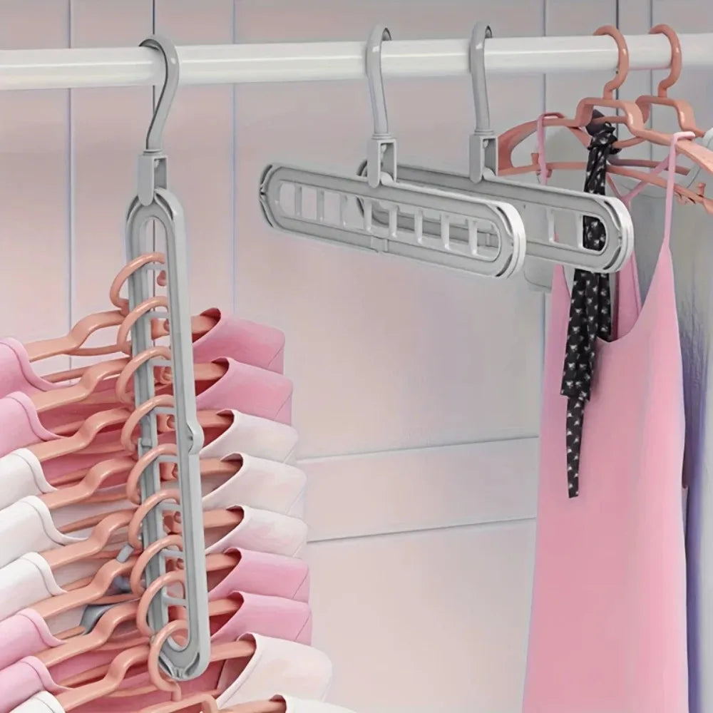 Percha Plegable Multifunción 9 Ganchos x3