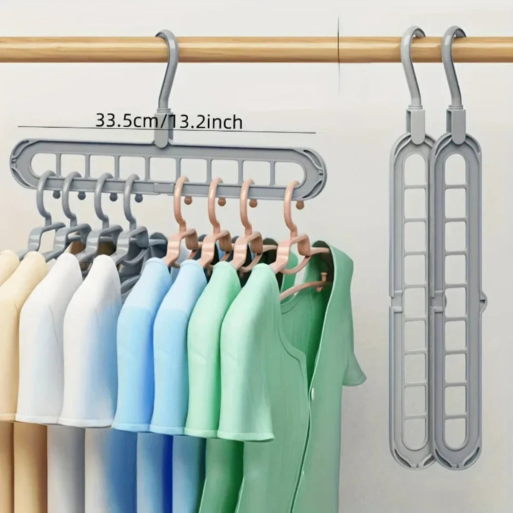 Percha Plegable Multifunción 9 Ganchos x3