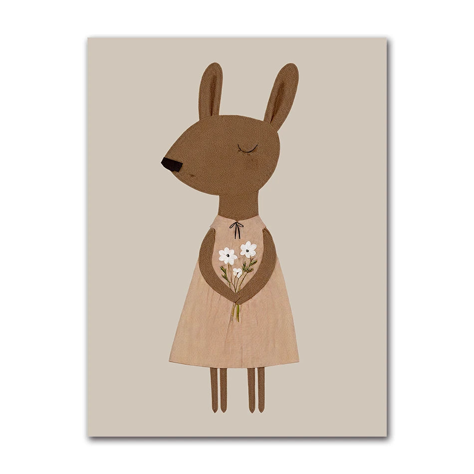 Lámina Canvas Animales para Cuarto Infantil