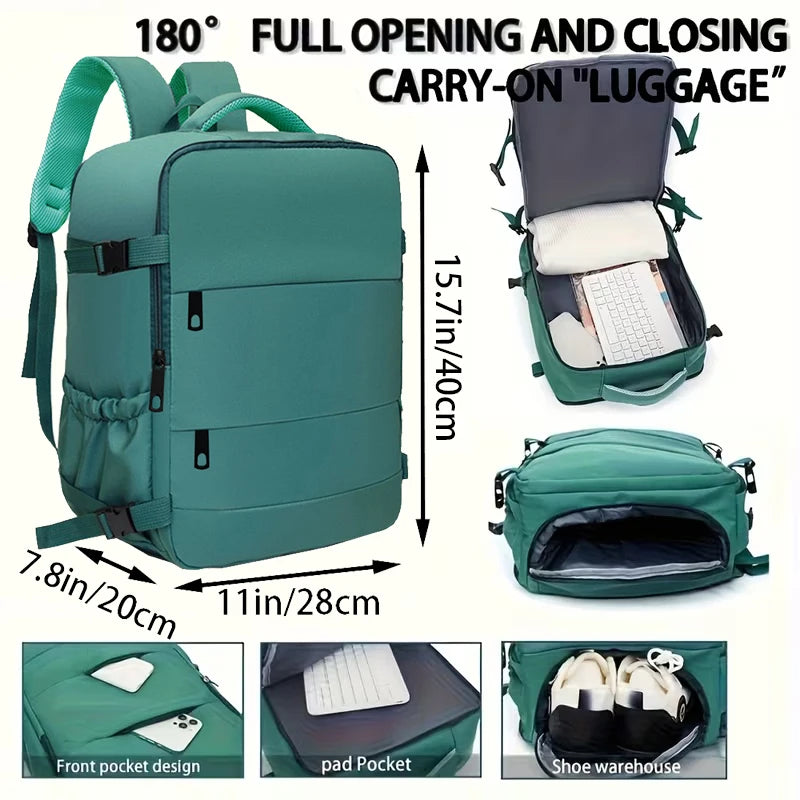Mochila de Nylon Nara con Múltiples Bolsillos