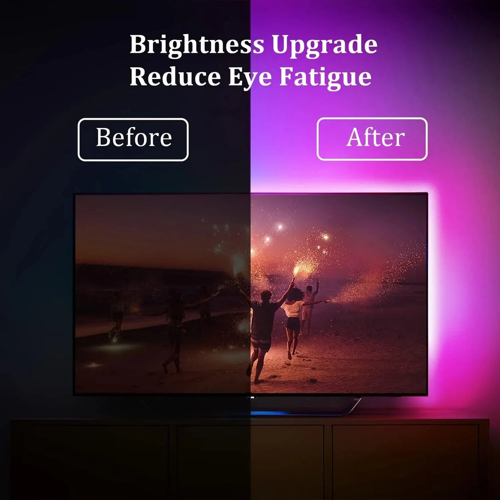 Tira LED RGB para TV con control de 3 teclas