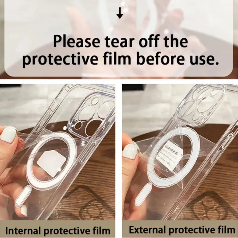 Funda Magnética Transparente Aura para iPhone