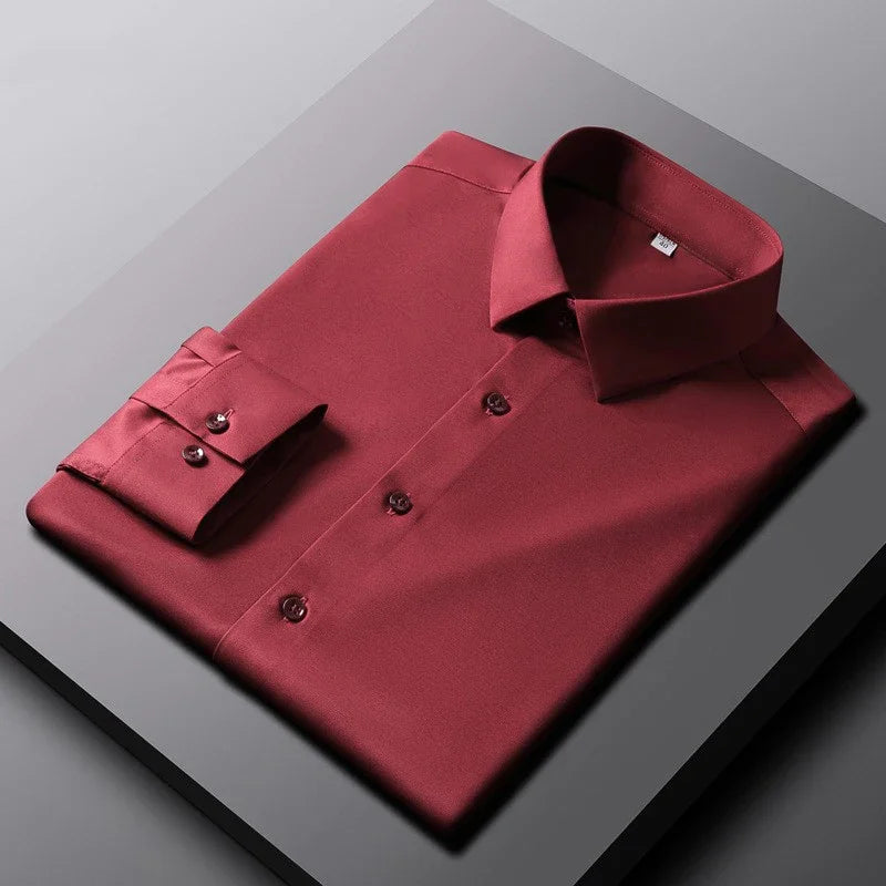 Camisa Verona Lisa de Manga Larga para Hombre